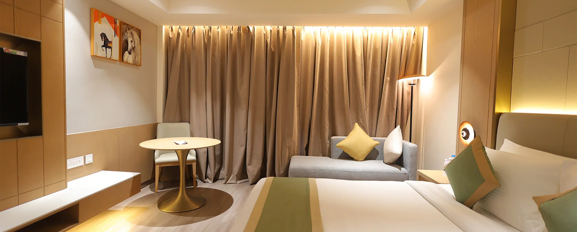 Guest room seating and desk
